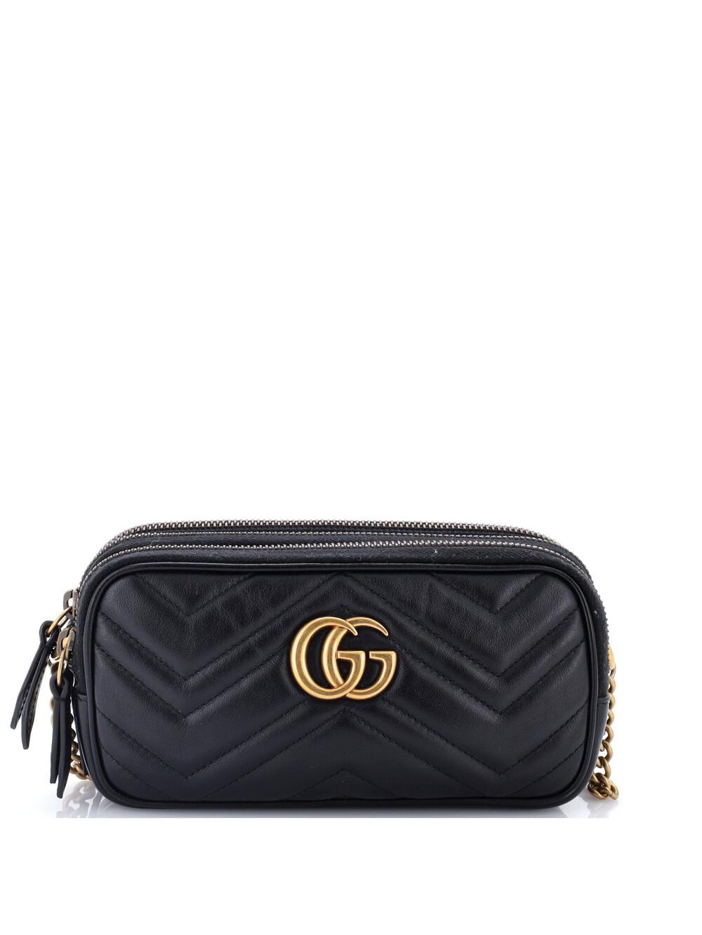 Gucci Gg Marmont Triple Zip Chain Bag #364605G11B